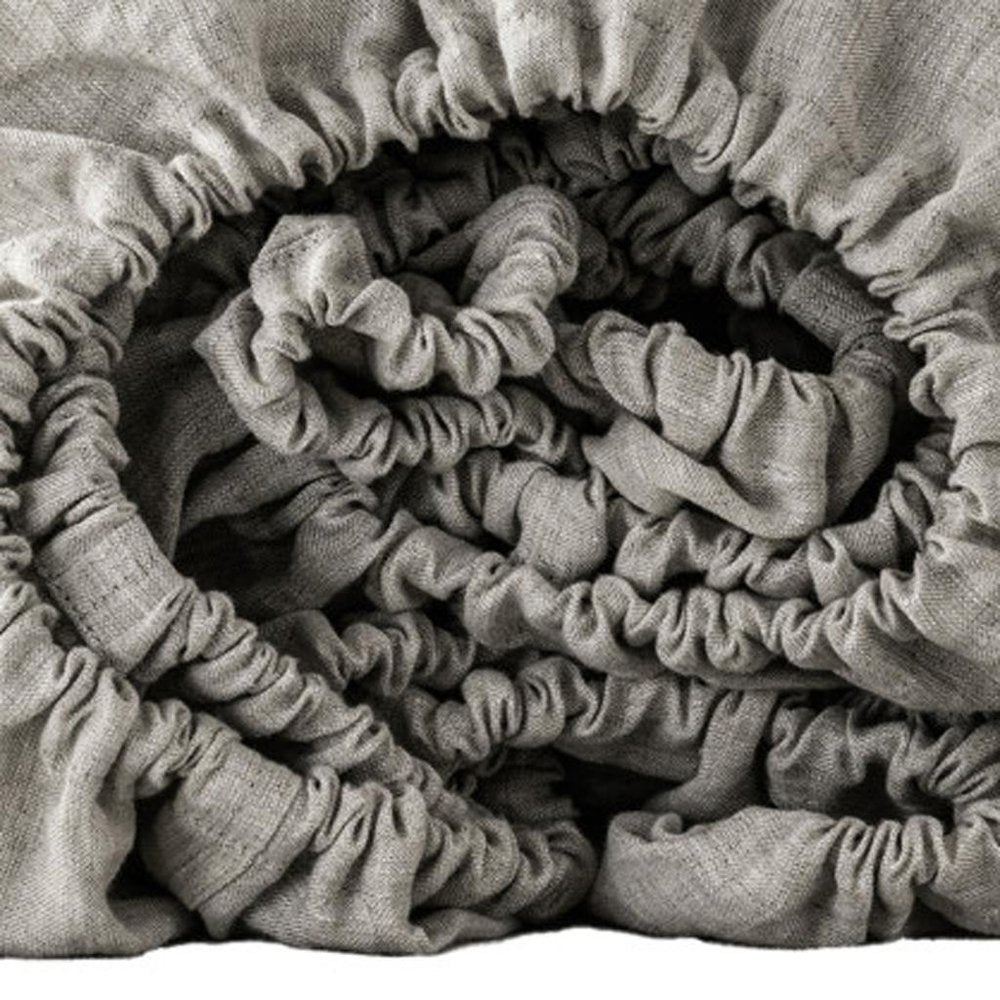 Light Pink Linen Twin Fitted Sheet