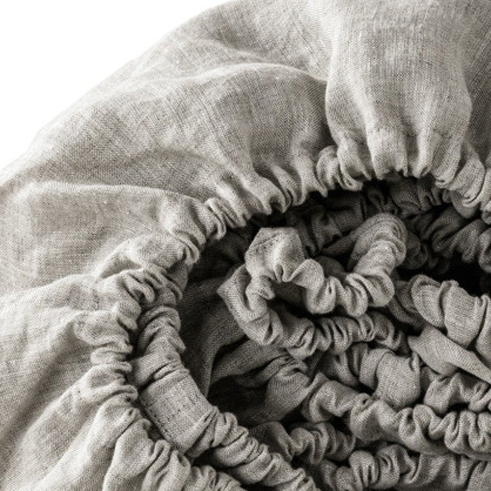 Light Pink Linen Twin Fitted Sheet