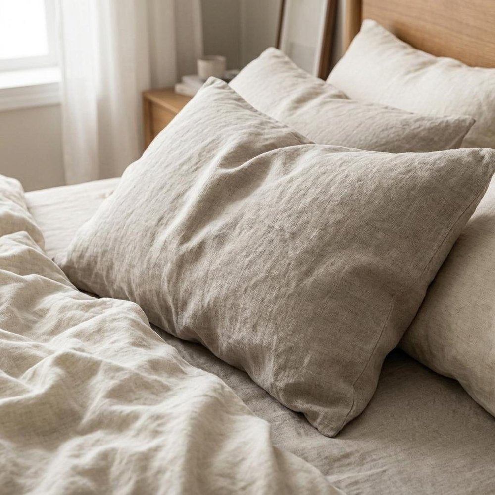 Light Gray Linen Queen Fitted sheet