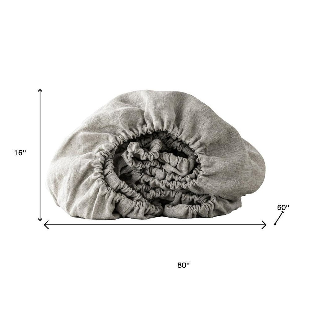 Ivory Linen Queen Fitted sheet