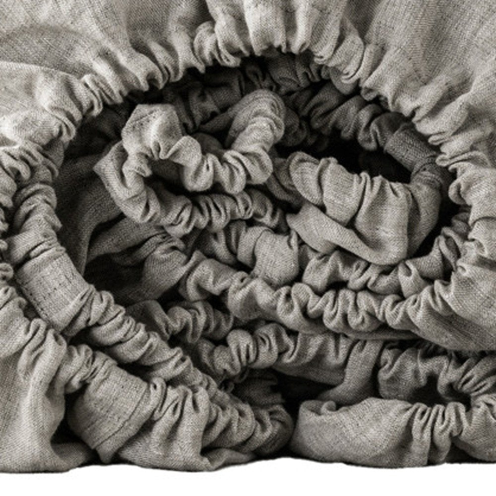 Light Pink Linen King Fitted Sheet