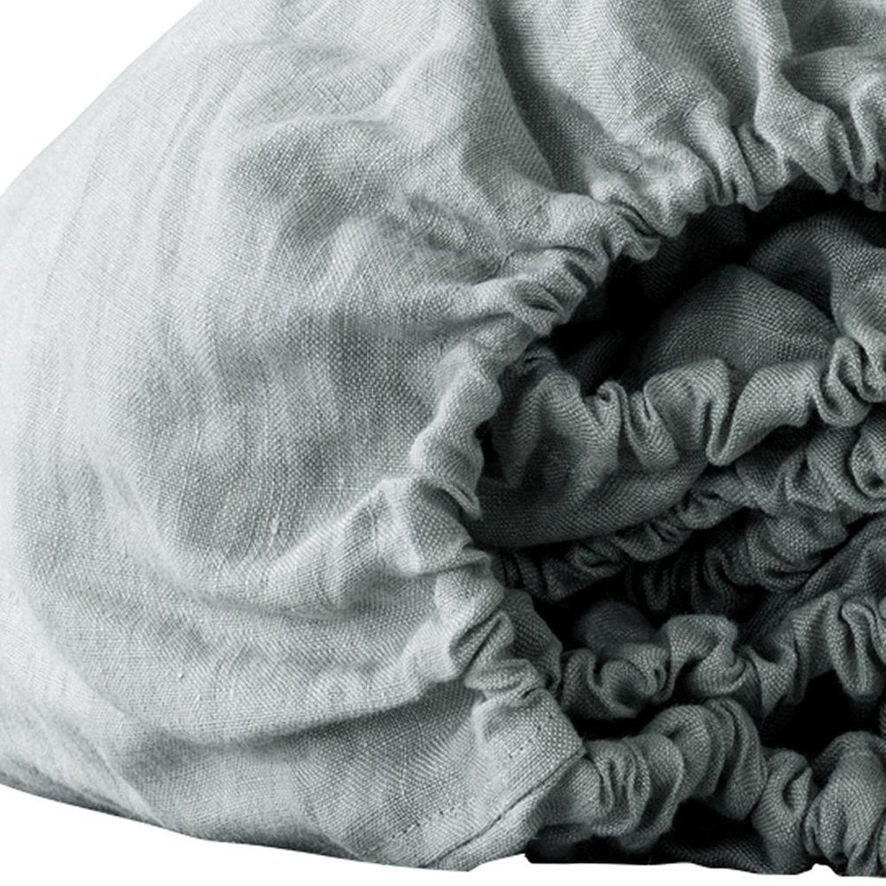 Light Pink Linen Twin Fitted Sheet