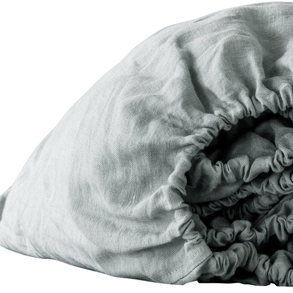 Light Pink Linen Twin Fitted Sheet