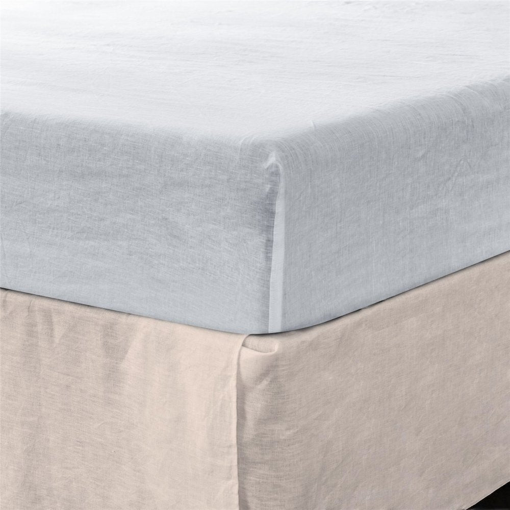 Light Pink Linen Twin Fitted Sheet