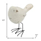 Set of Three Black and White Fabric Bird Statue Tabletop Sculpture