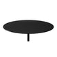 17" Black Steel And Stone Round Coffee Table