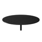 17" Black Steel And Stone Round Coffee Table
