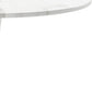 36" White Rounded Metal Pedestal Base Dining Table