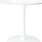 36" White Metal Dining Table