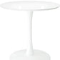 32" White Metal Dining Table