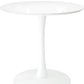 32" White Metal Dining Table