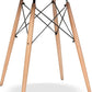 36" White And Natural Solid Wood Dining Table