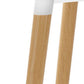 30" White And Natural Solid Wood Dining Table
