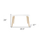 30" White And Natural Solid Wood Dining Table