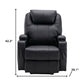 33" Black Power Heated Massage Lift Assist Recliner
