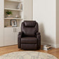 33" Brown Faux Leather Power Heated Massage Lift Assist Recliner