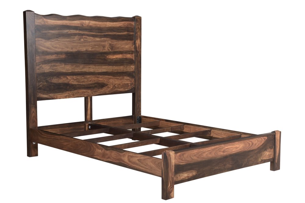 Walnut Live Edge Solid Wood Queen Bed Frame