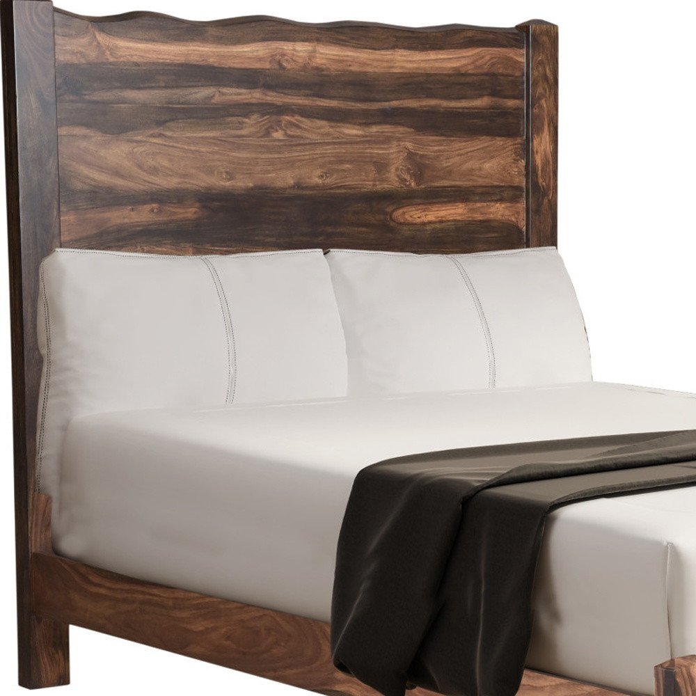 Walnut Live Edge Solid Wood Queen Bed Frame