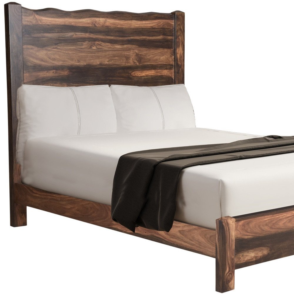 Walnut Live Edge Solid Wood Queen Bed Frame