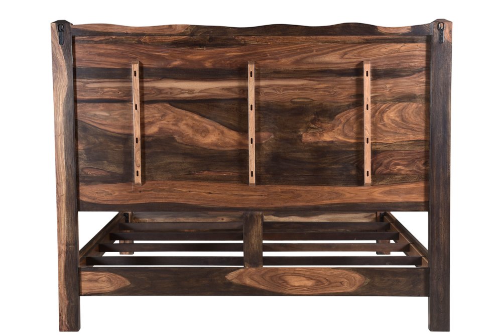 Walnut Live Edge Solid Wood King Bed Frame