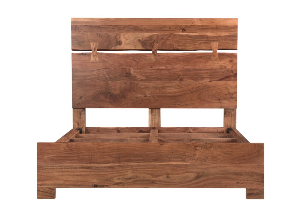 Chestnut Live Edge Solid Wood Queen Bed Frame