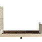 White Carved Floral Distressed Solid Wood Queen Bed Frame