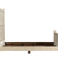 White Carved Floral Distressed Solid Wood Queen Bed Frame