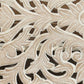 White Carved Floral Distressed Solid Wood Queen Bed Frame