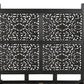 Black Carved Floral Distressed Solid Wood Queen Bed Frame