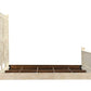 White Carved Floral Distressed Solid Wood King Bed Frame