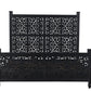 Carved Solid Wood King Black Bed