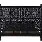 Carved Solid Wood King Black Bed
