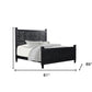 Carved Solid Wood King Black Bed