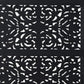 Carved Solid Wood King Black Bed