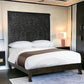 Carved Medallion Solid Wood Queen Black Bed