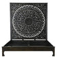 Carved Medallion Solid Wood Queen Black Bed