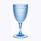 Set of Four Pink Diamond Acrylic Stemmed All Purpose Wine Glass