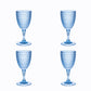 Set of Four Pink Diamond Acrylic Stemmed All Purpose Wine Glass