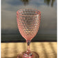 Set of Four Blue Diamond Acrylic Stemmed All Purpose Wine Glass