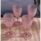 Set of Four Blue Diamond Acrylic Stemmed All Purpose Wine Glass