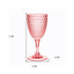 Set of Four Blue Diamond Acrylic Stemmed All Purpose Wine Glass