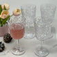 Set of Four Clear Paisley Acrylic Stemmed All Purpose Wine Glass