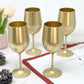 Set of Four Gold Acrylic Stemmed All Purpose Wine Glasses