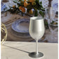 Set of Four Silver Acrylic Stemmed All Purpose Wine Glass