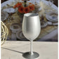 Set of Four Silver Acrylic Stemmed All Purpose Wine Glass