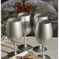 Set of Four Silver Acrylic Stemmed All Purpose Wine Glass