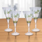 Set of Four Clear and Green Palm Tree Acrylic Stemmed All Purpose Wine Glasses