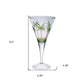 Set of Four Clear and Green Palm Tree Acrylic Stemmed All Purpose Wine Glasses
