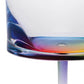 Set of Four Clear and Blue Acrylic Stemmed All Purpose Wine Glass