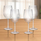 Set of Four Clear Tritan Plastic Stemmed All Purpose Wine Glass